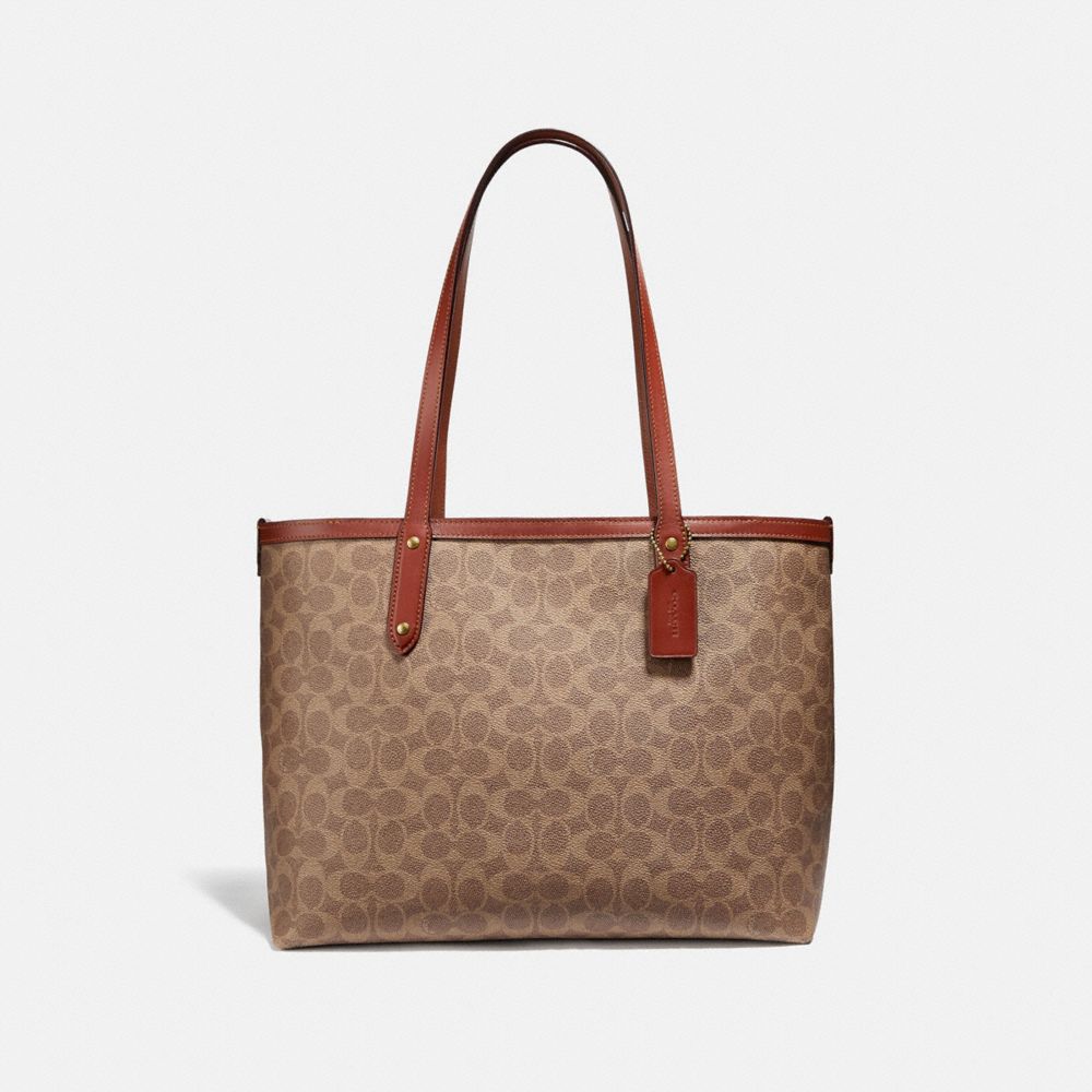 coach overnight bag in signature canvas