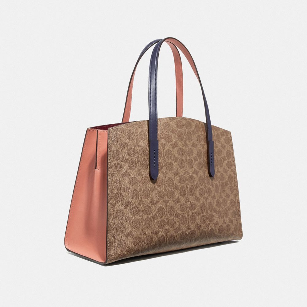 coach charlie signature canvas carryall tote