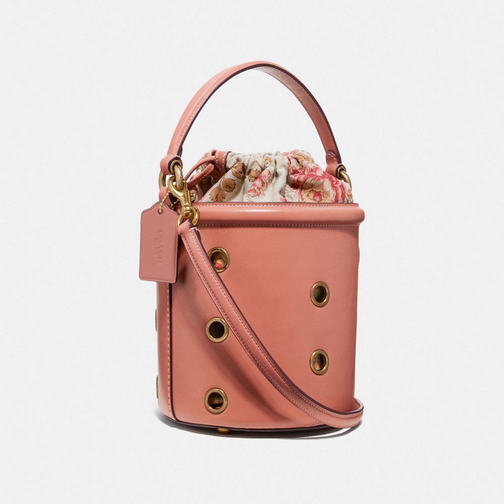 Drawstring Bucket Bag With Grommets COACH
