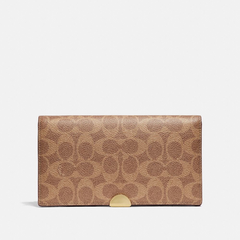 tan coach wallet