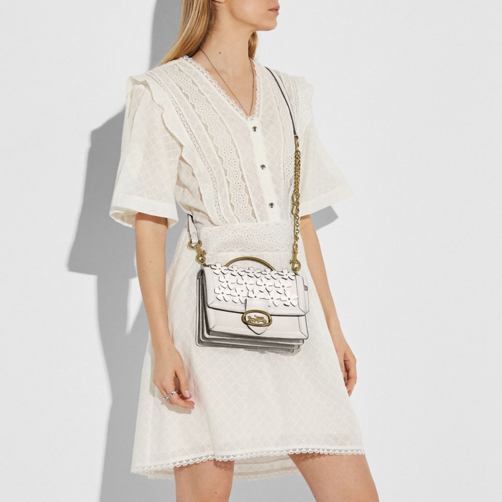 COACH Riley Top Handle 22 With Floral Applique