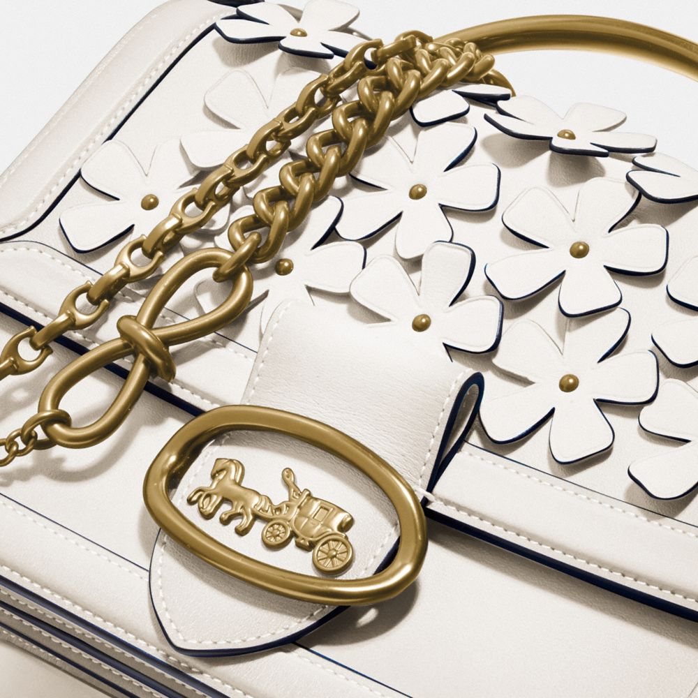COACH Riley Top Handle 22 With Floral Applique