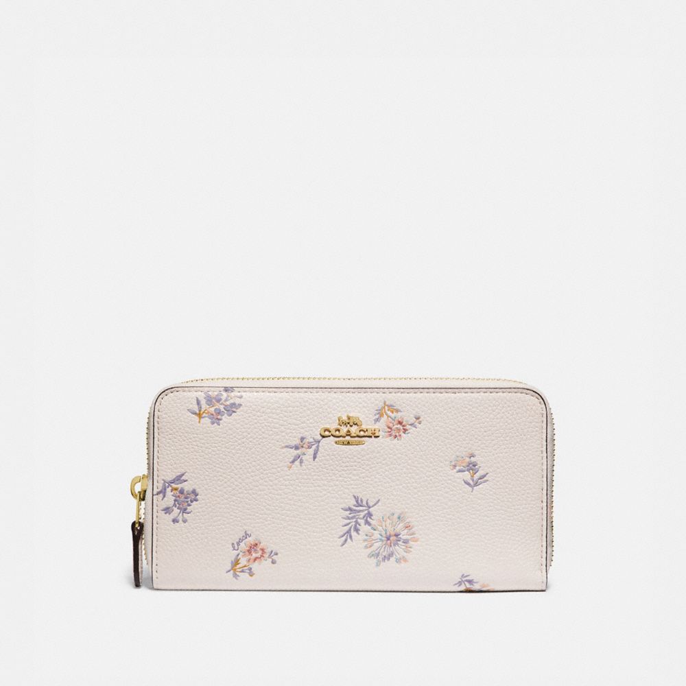 Accordion Zip Wallet With Meadow Prairie Print COACH