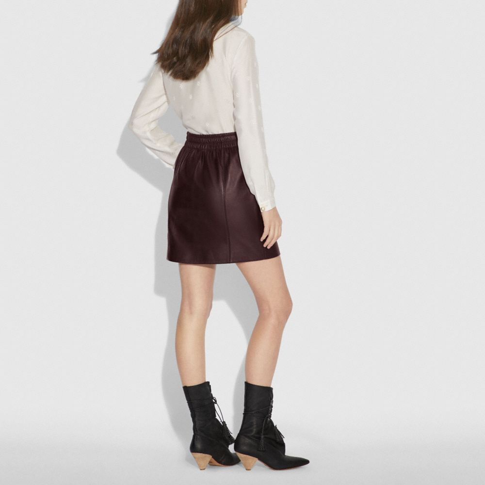 coach leather skirt