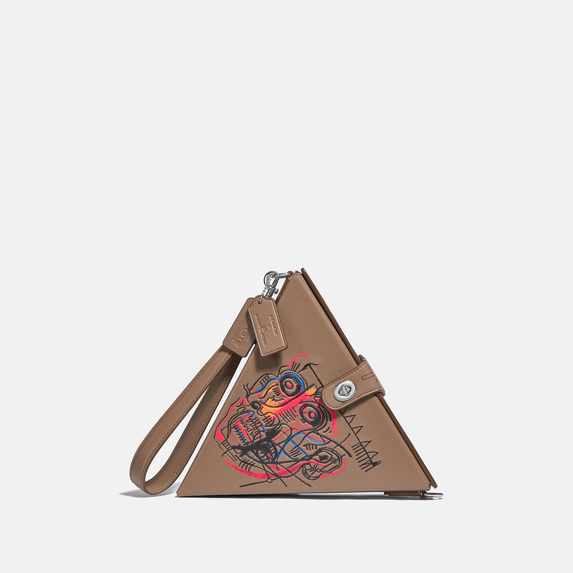 Coach X Jean-michel Basquiat Triangle Bag 24 In Nickel/elm | ModeSens