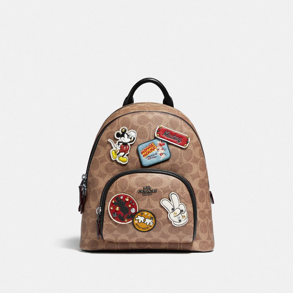 Coach Disney X Carrie Backpack 23 In Signature Canvas With Patches