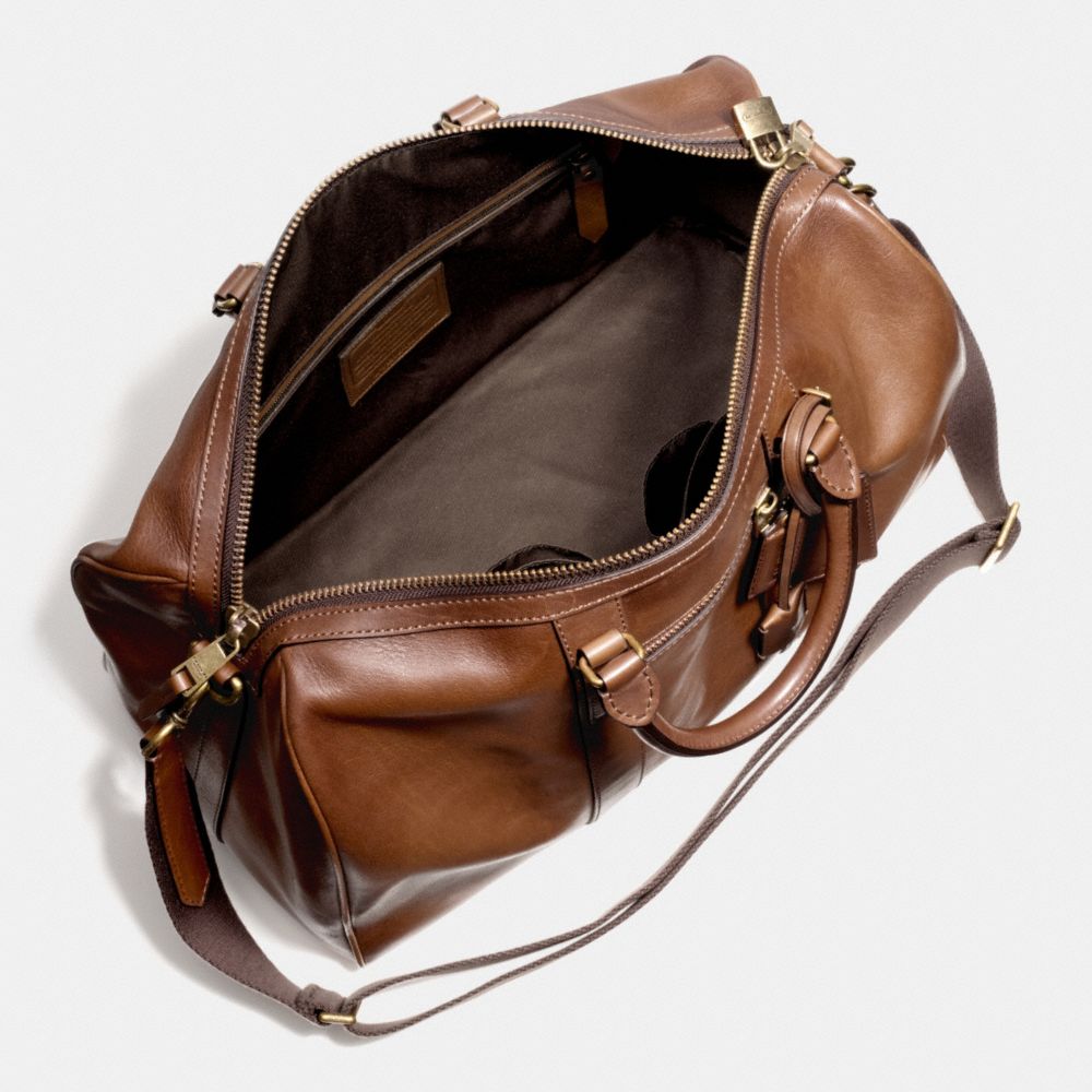 coach leather duffle bag mens