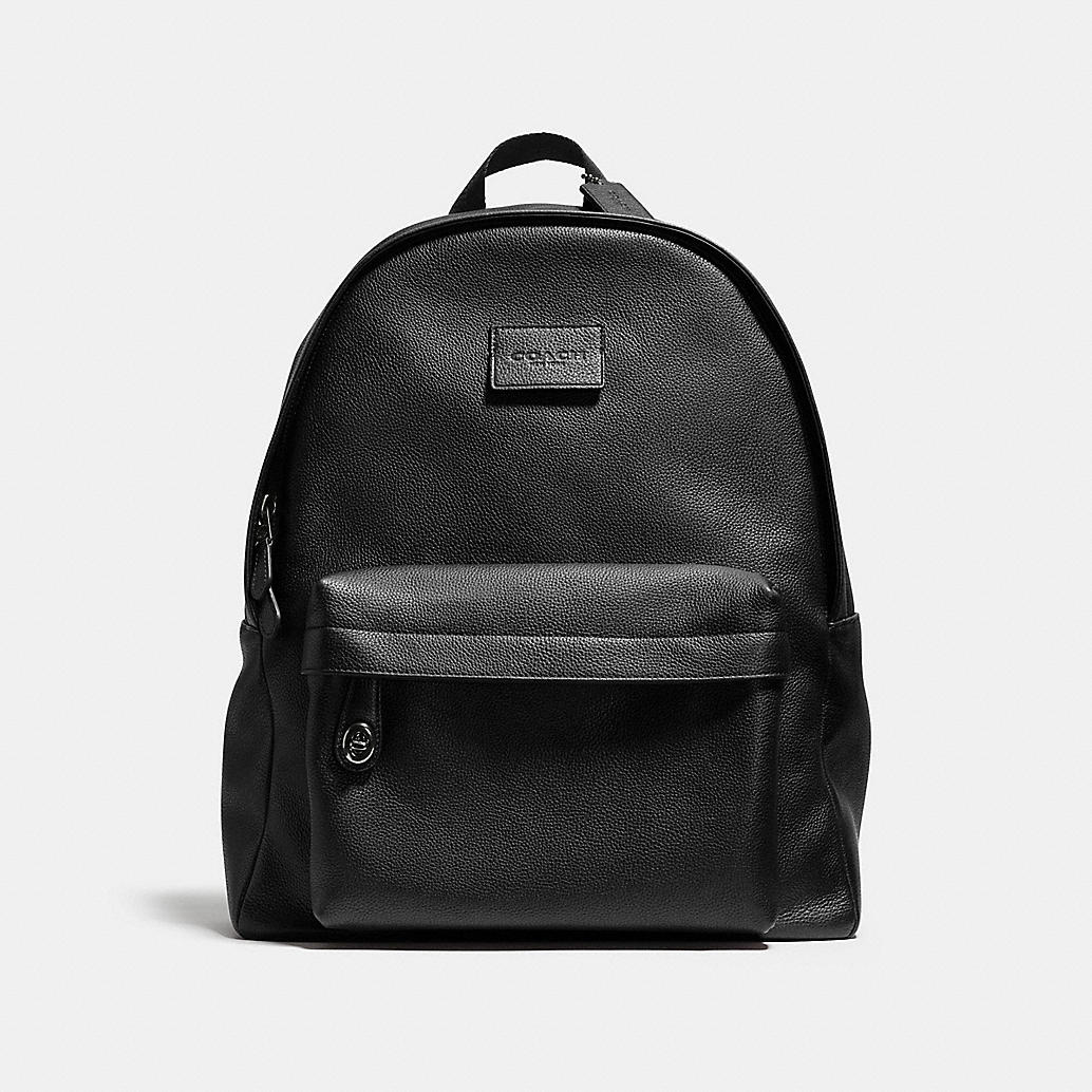 COACH Mens Leather Backpacks | Campus Backpack In Refined Pebble Leather