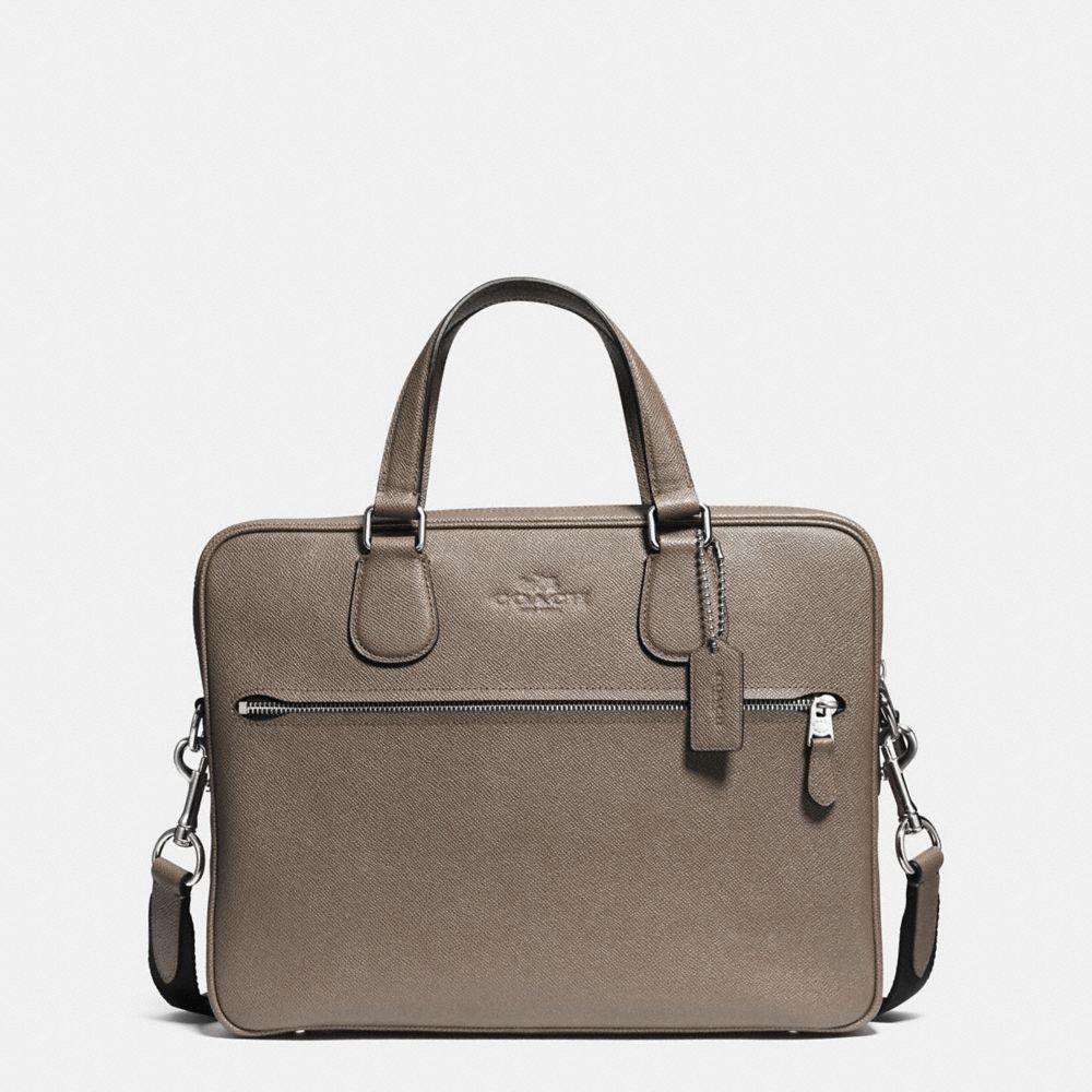 coach laptop tote in crossgrain leather