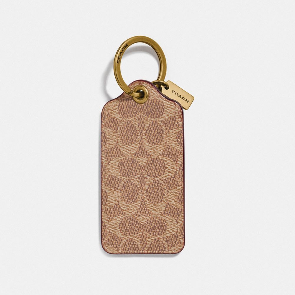 COACH Key Ring In Signature Canvas