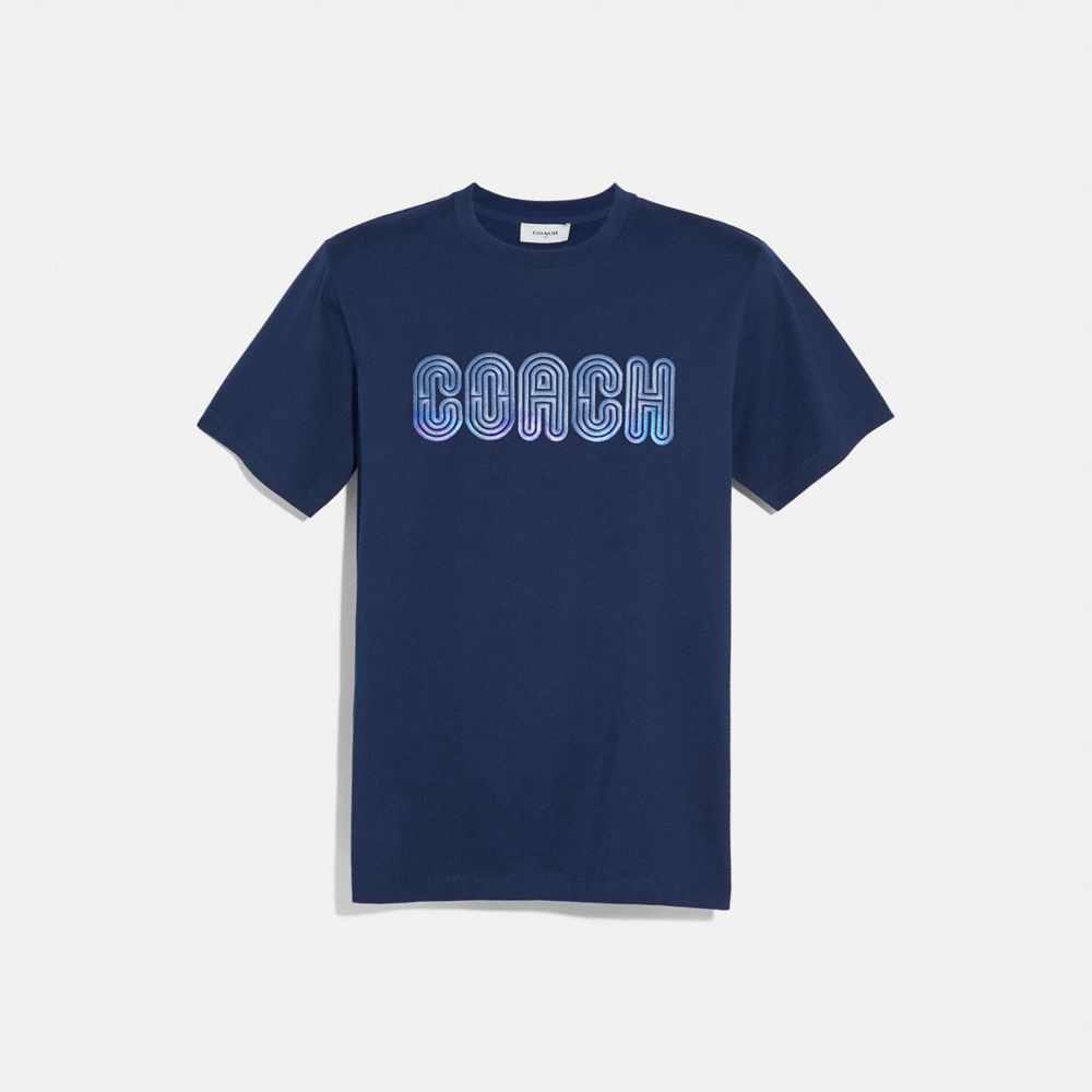 COACH Embroidered Coach Print TShirt