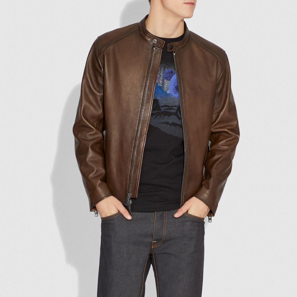 COACH Leather Racer Jacket