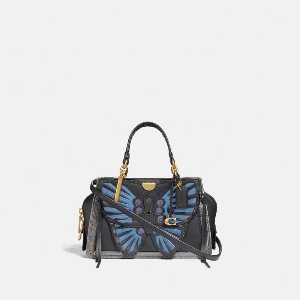 coach butterfly appliqué leather dreamer satchel