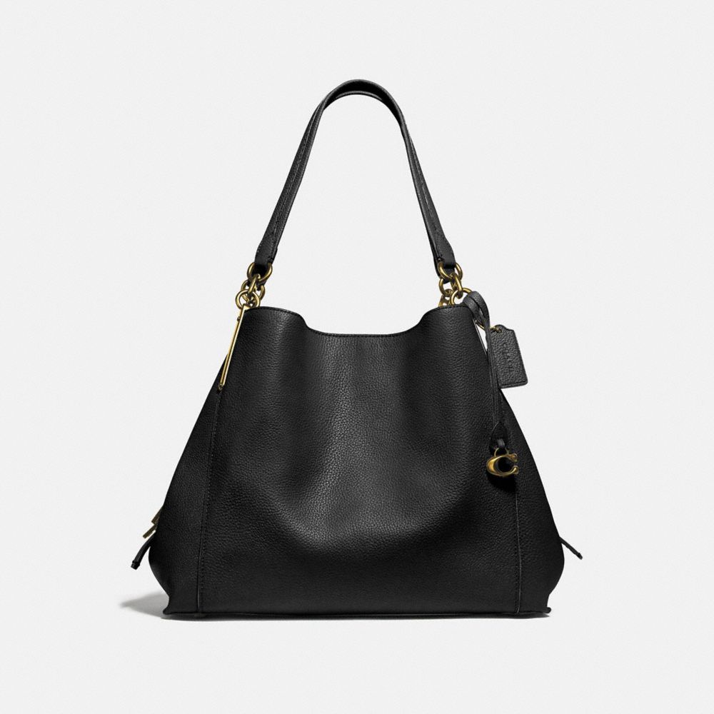 coach black and gold bag