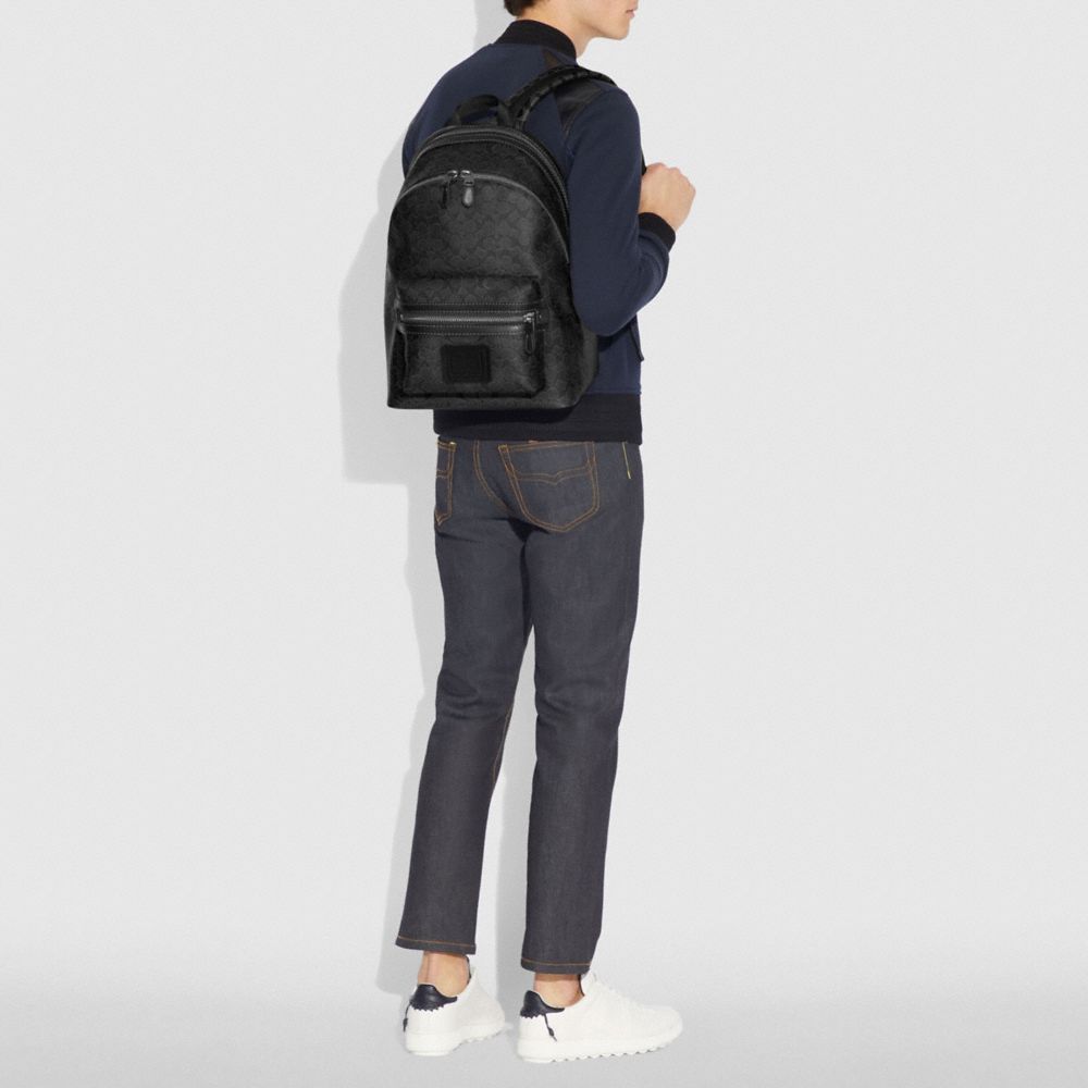 coach academy backpack in signature canvas