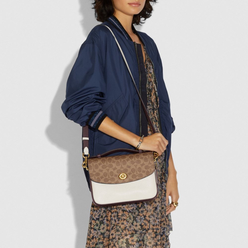 COACH: Cassie Crossbody With Signature Canvas Blocking