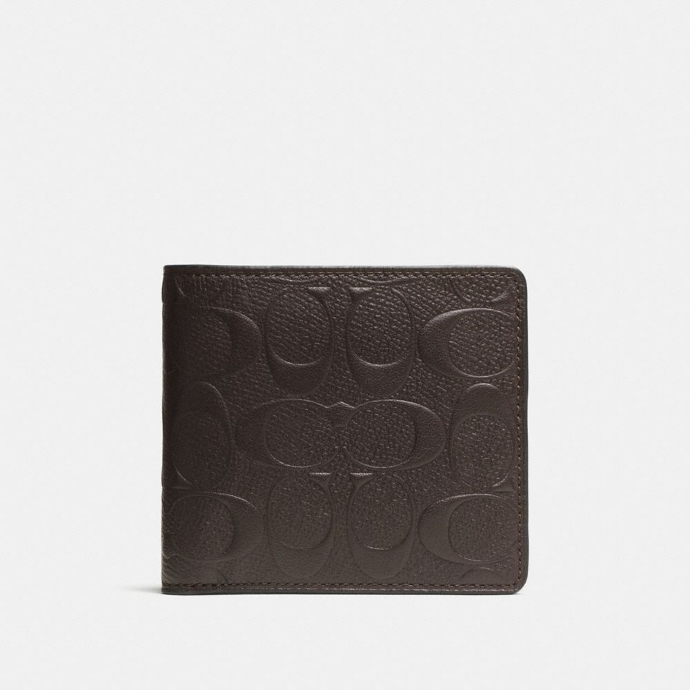 COACH Mens Wallets Coin Wallet In Signature Crossgrain Leather