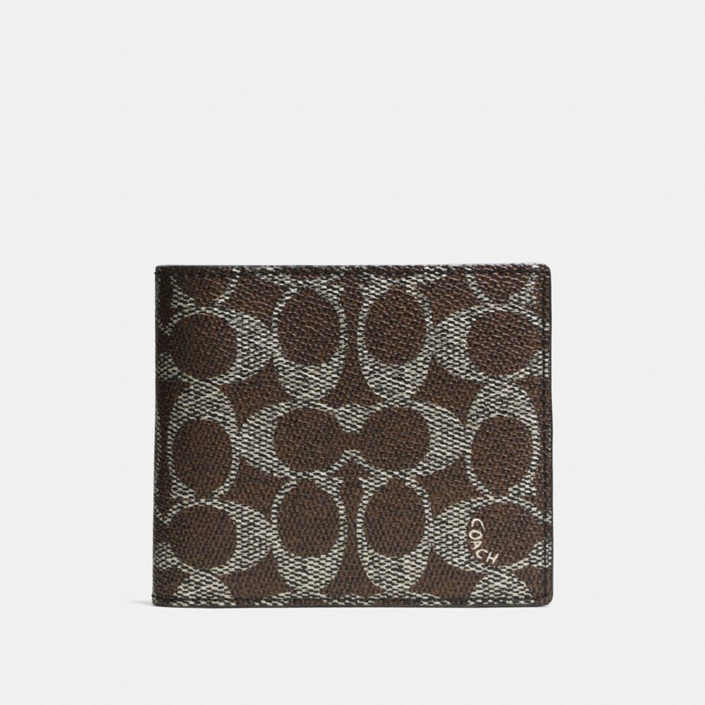 COACH Compact Id Wallet in Signature Canvas