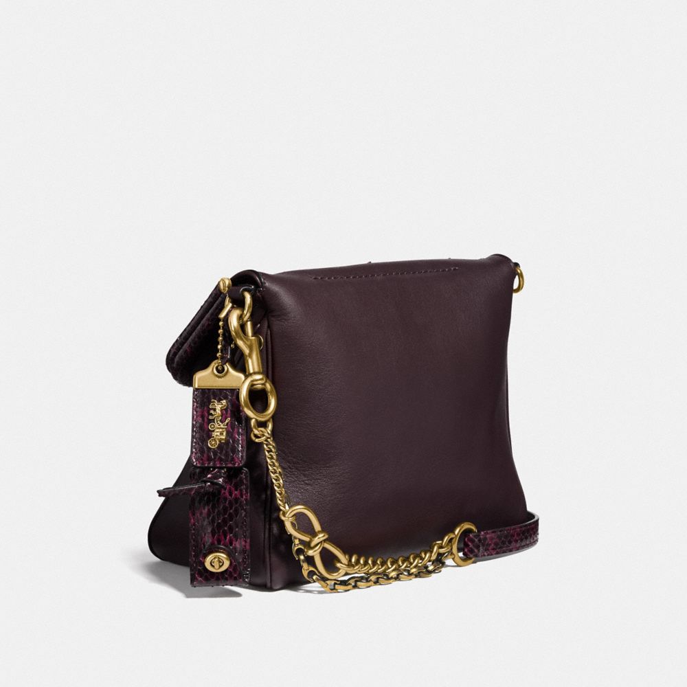 Rider Bag 24 With Star Applique and Snakeskin Detail COACH