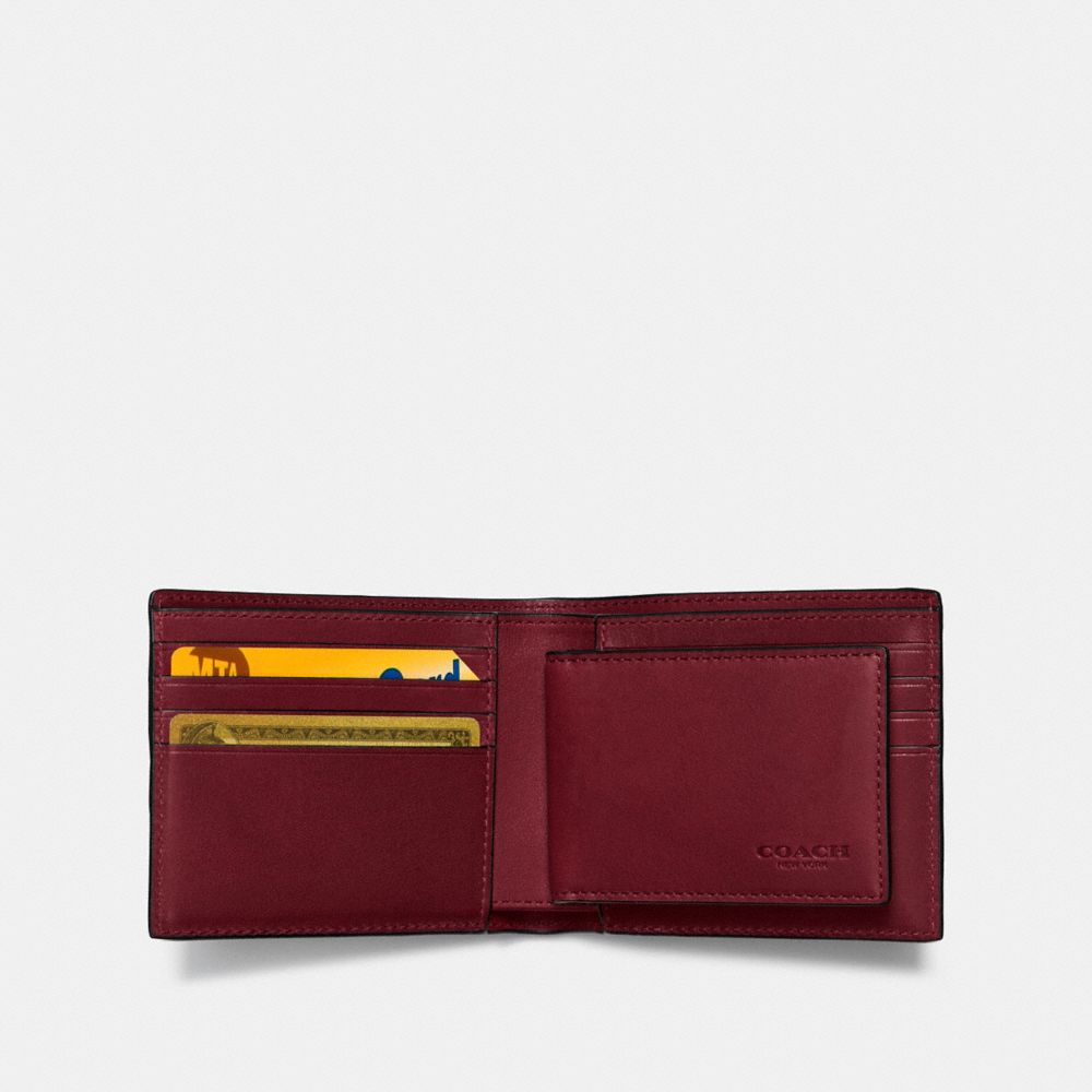 COACH 3in1 Wallet In Smooth Leather With Varsity Stripe