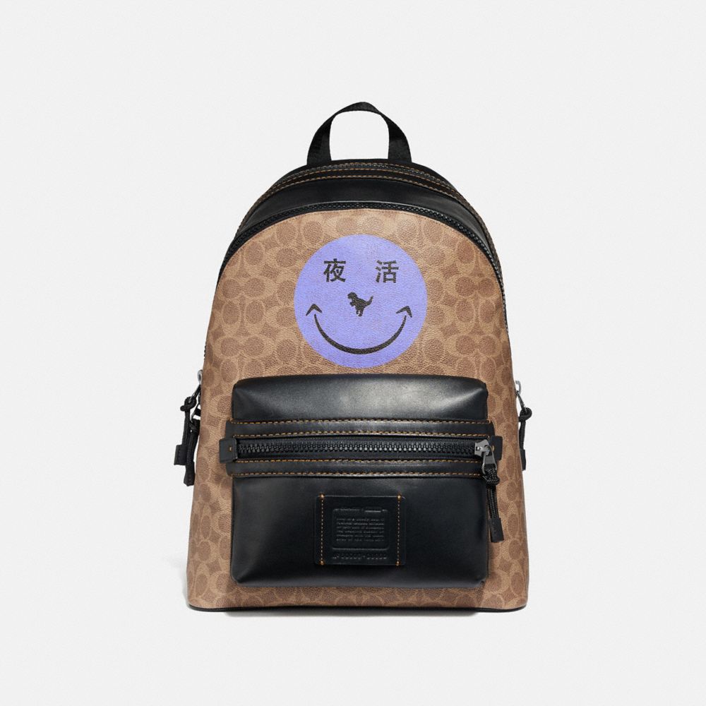 academy backpack in signature canvas with rexy