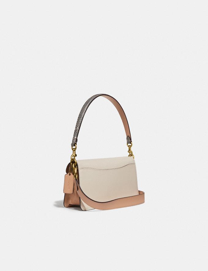 COACH: Tabby Shoulder Bag 26 In Colorblock With Snakeskin Detail