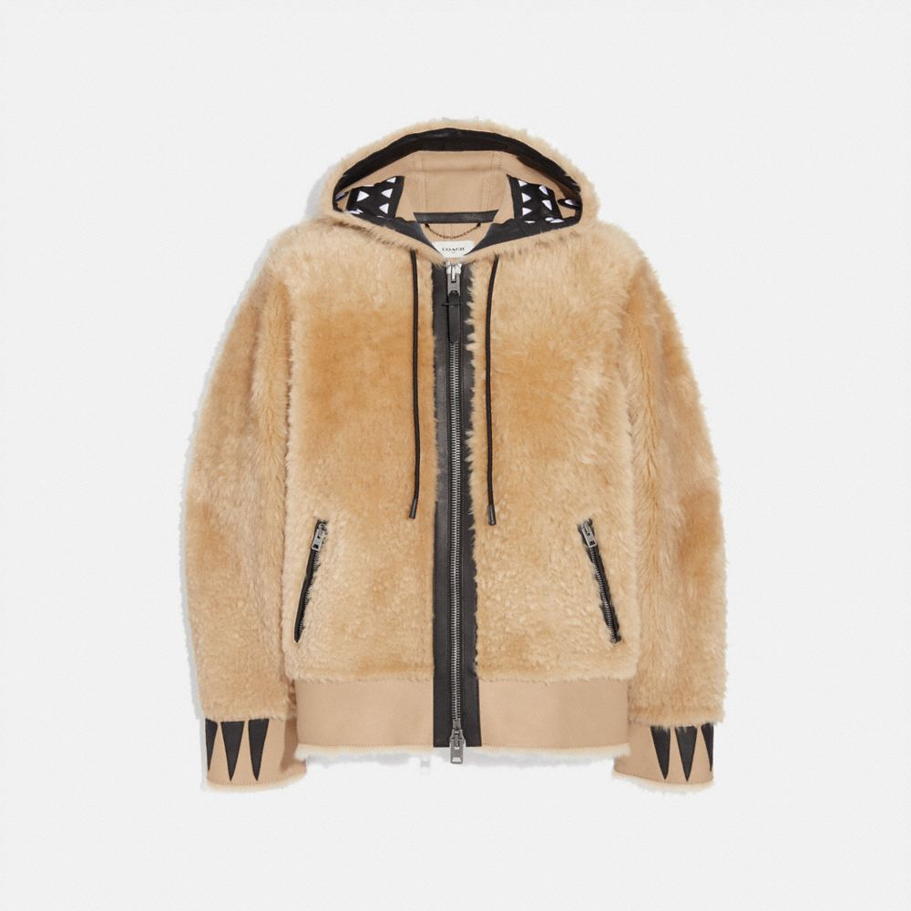 shearling hoodie mens