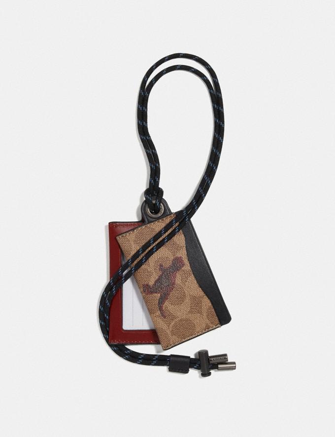 COACH: Id Lanyard Card Case In Signature Canvas With Rexy By Sui Jianguo