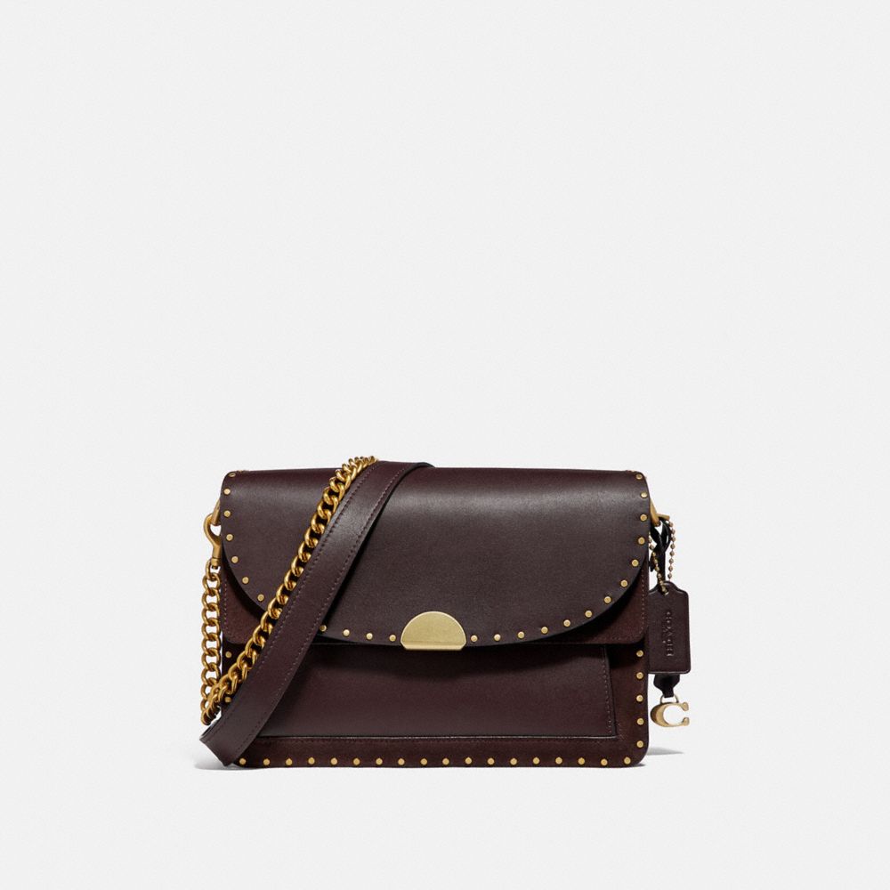 oxblood shoulder bag