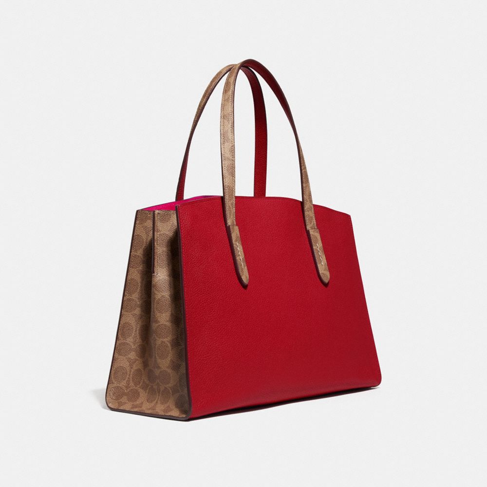 coach red tote bag