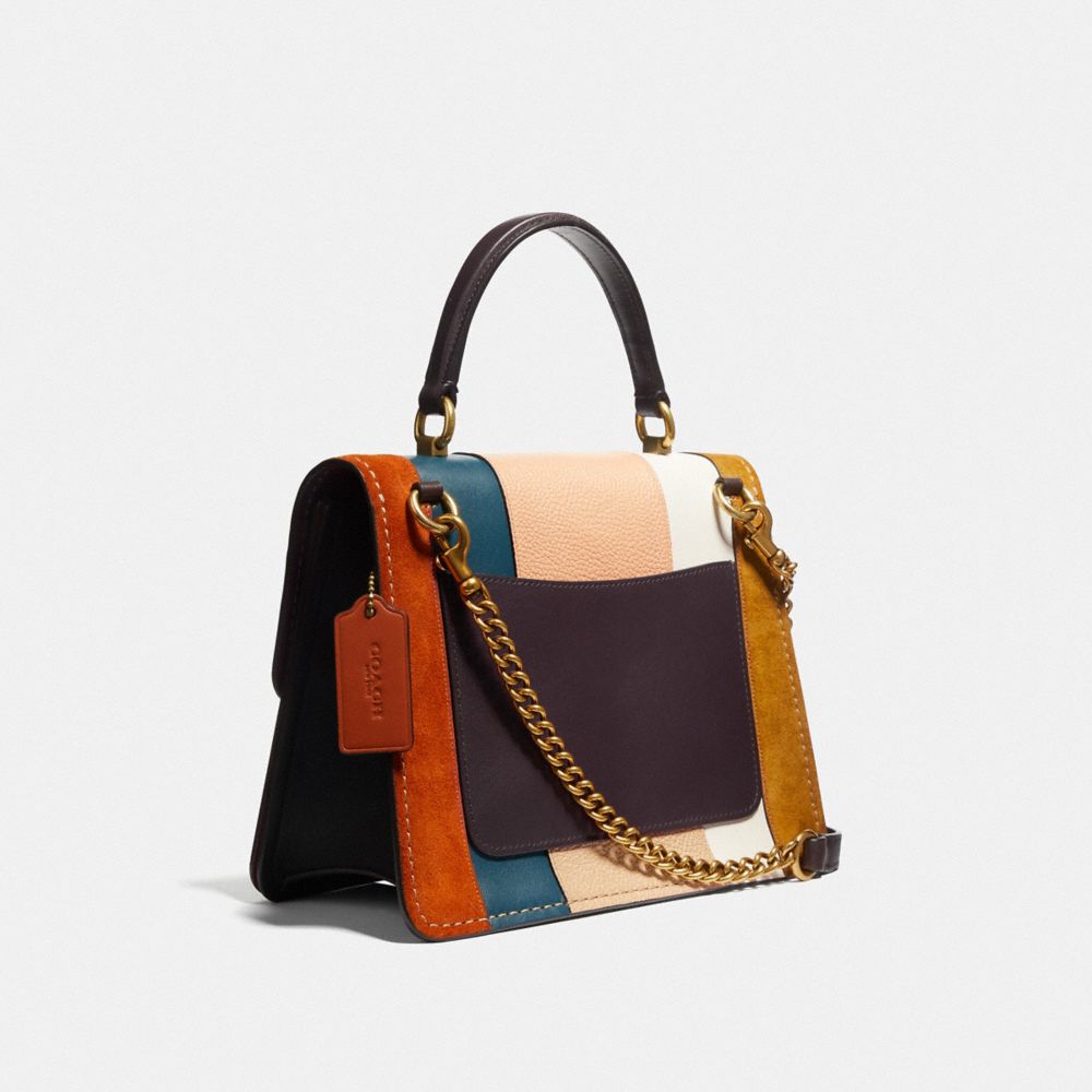 Parker Top Handle With Patchwork Stripes COACH
