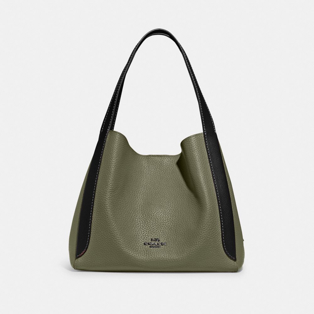Coach Hadley Hobo In Colorblock In Green