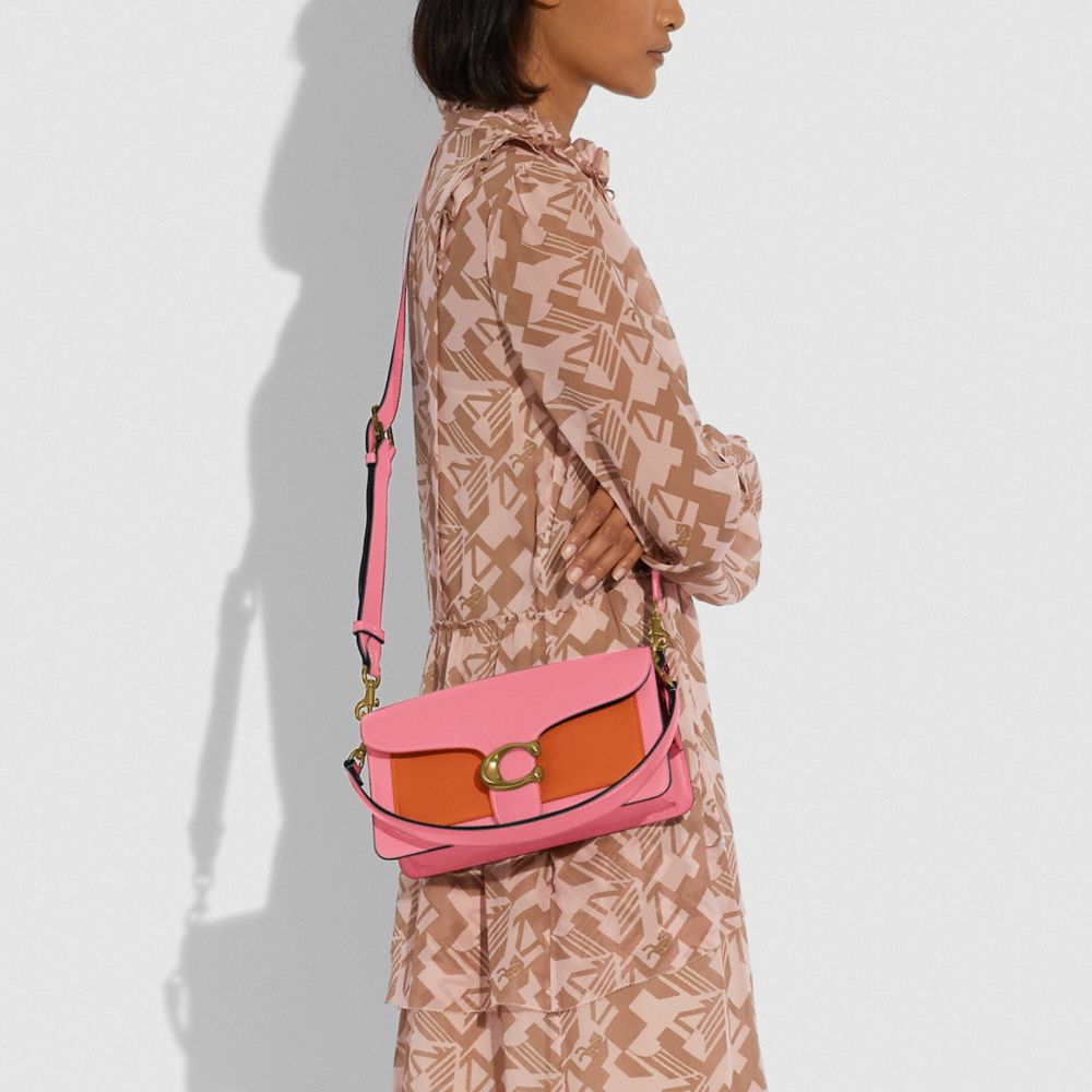 Coach Tabby Shoulder Bag 26 in Colorblock B4/Taffy Orange Multi New Women's New Arrivals Bags Alternate View 4
