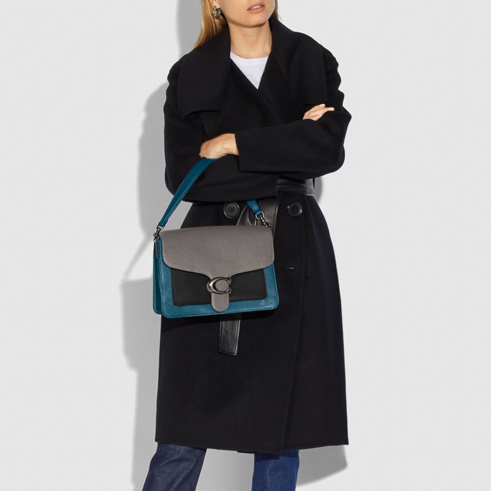 blue coach shoulder bag