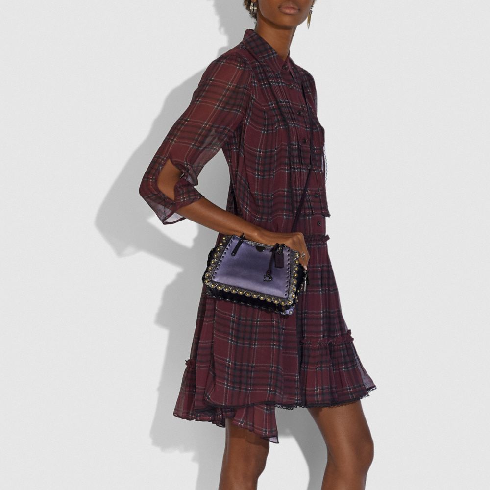 Coach Dreamer 21 With Scallop Rivets Metallic Eggplant/Pewter  Alternate View 3