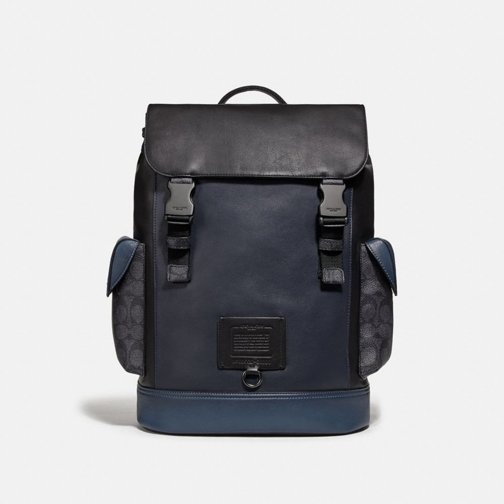 coach mens leather backpack