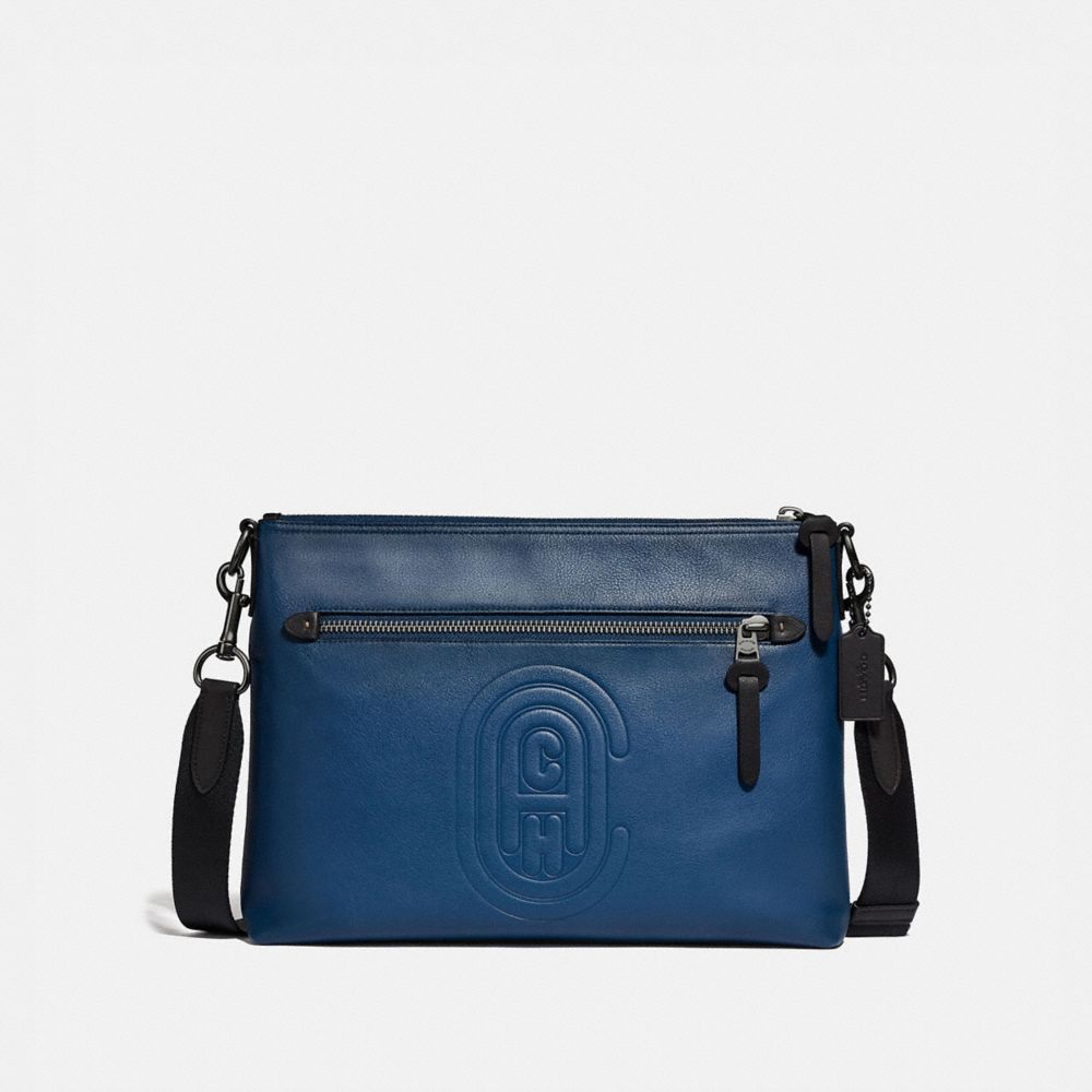 coach blue sling bag