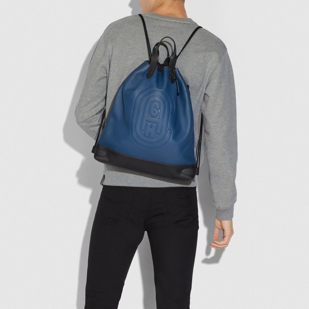 coach academy drawstring backpack