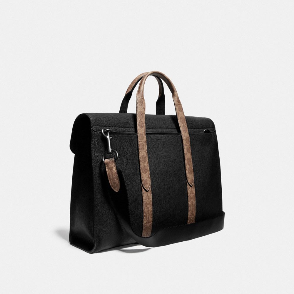 COACH Metropolitan Portfolio With Signature Canvas Blocking