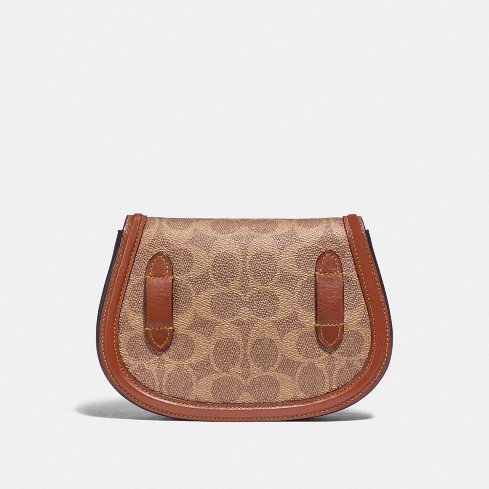 COACH Saddle Belt Bag In Colorblock Signature Canvas