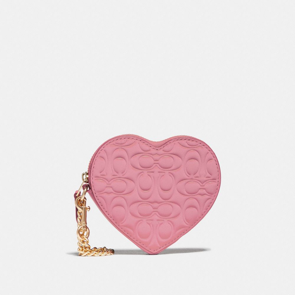 coach heart coin purse