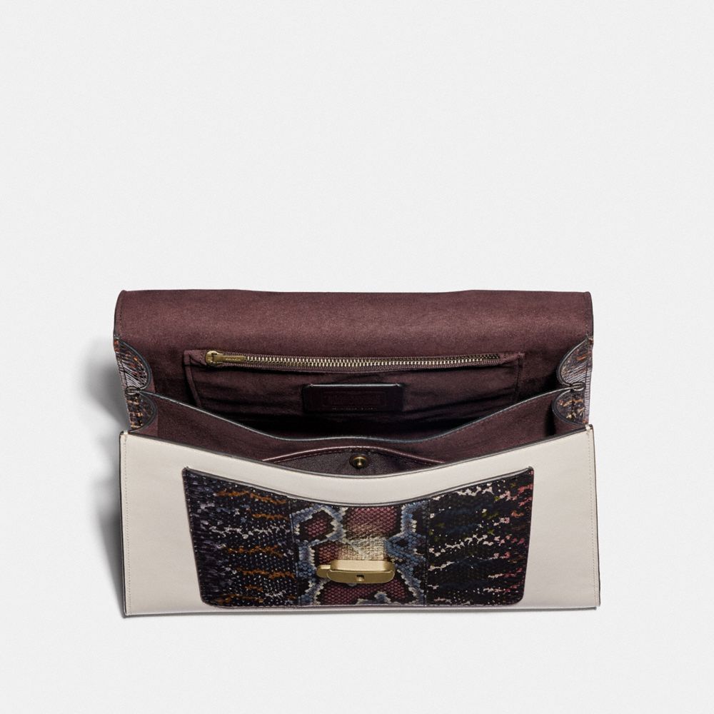 COACH Tabby Top Handle In Colorblock Snakeskin