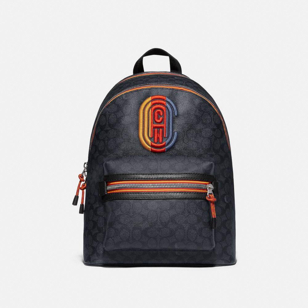 ACADEMY BACKPACK IN SIGNATURE CANVAS WITH VARSITY ZIPPER