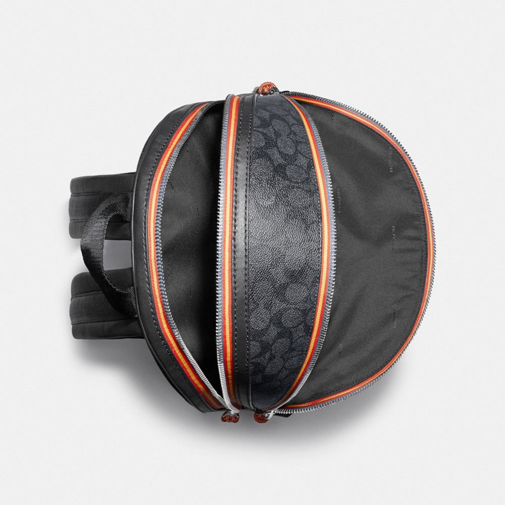 ACADEMY BACKPACK IN SIGNATURE CANVAS WITH VARSITY ZIPPER - Alternate View 2