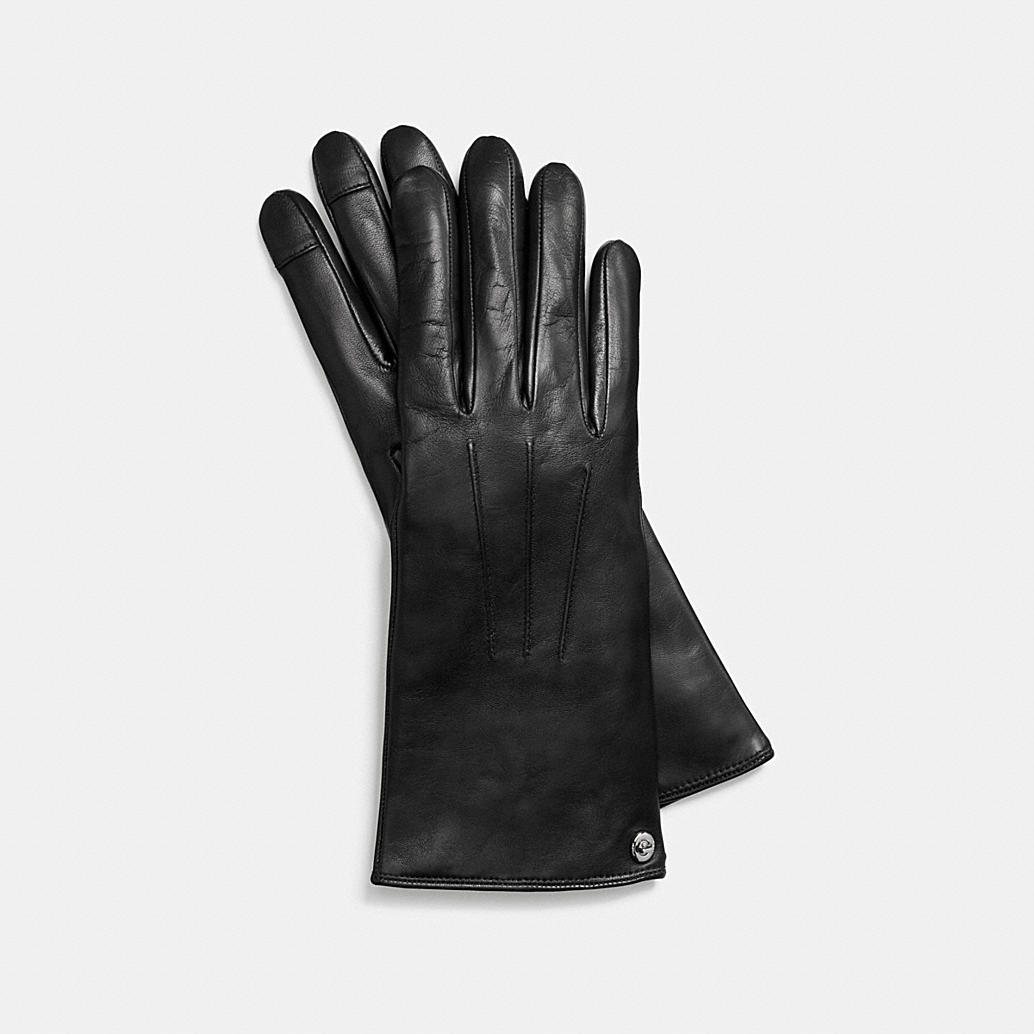COACH: Leather Tech Gloves