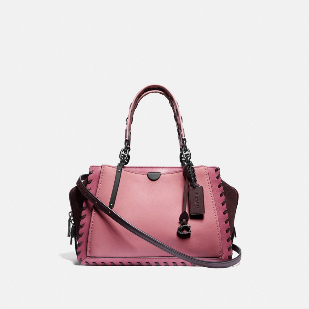 coach exotic mixed leather dreamer satchel