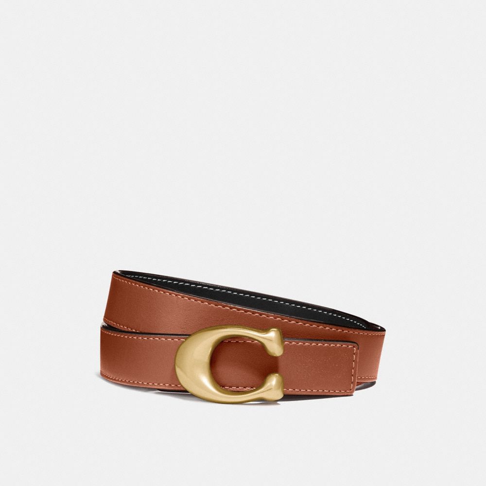 COACH®,25mm Sculpted C Reversible Belt,,Front View