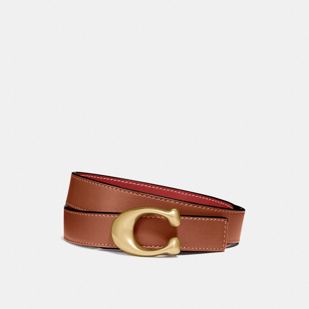 COACH®,25mm Sculpted C Reversible Belt,,Front View