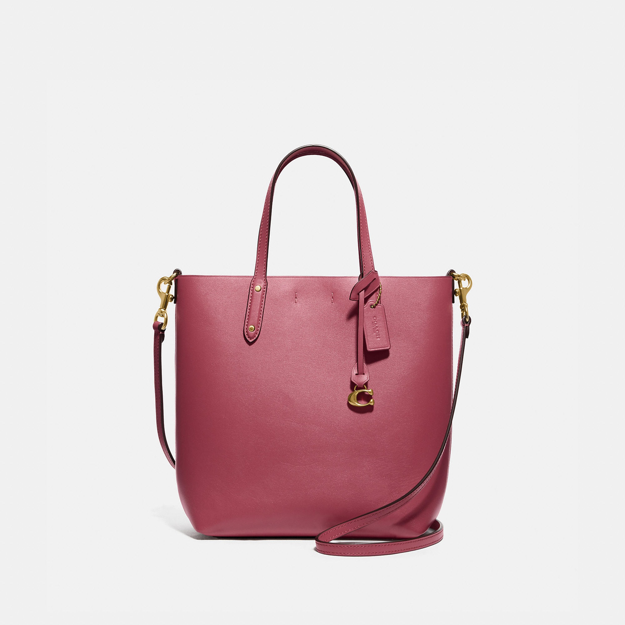 Coach Central Shopper Tote In Gold/dusty Pink
