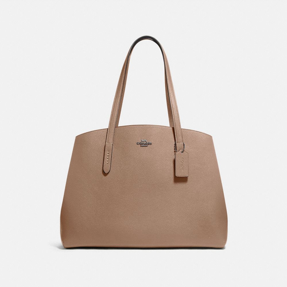 coach polished pebble leather charlie carryall